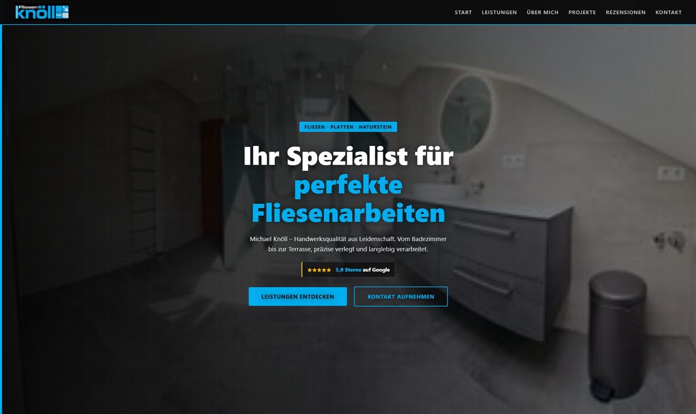 Fliesen Knöll Website – Responsive Design und Gallery