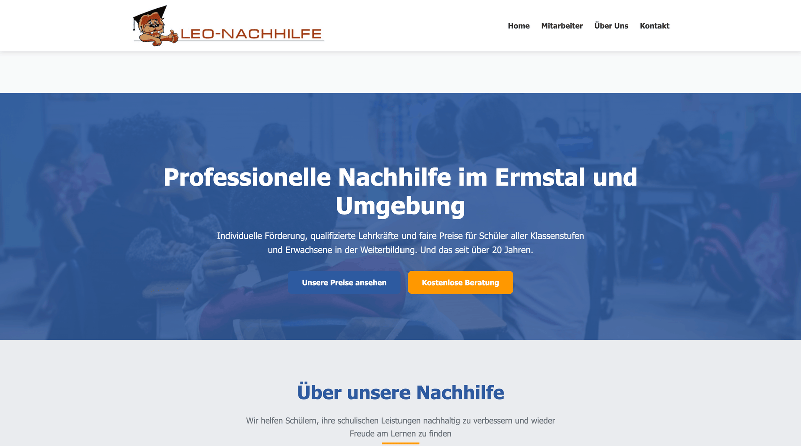 Leo Nachhilfe Webseite - Logo und Markenentwicklung