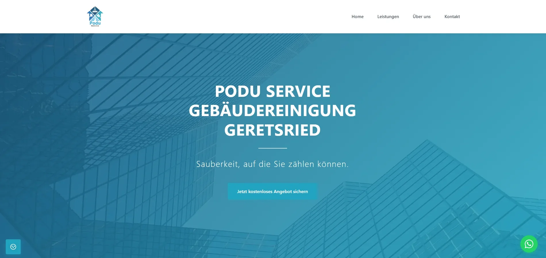 Podu Service Reinigungsservice Website - Webdesign und Local SEO